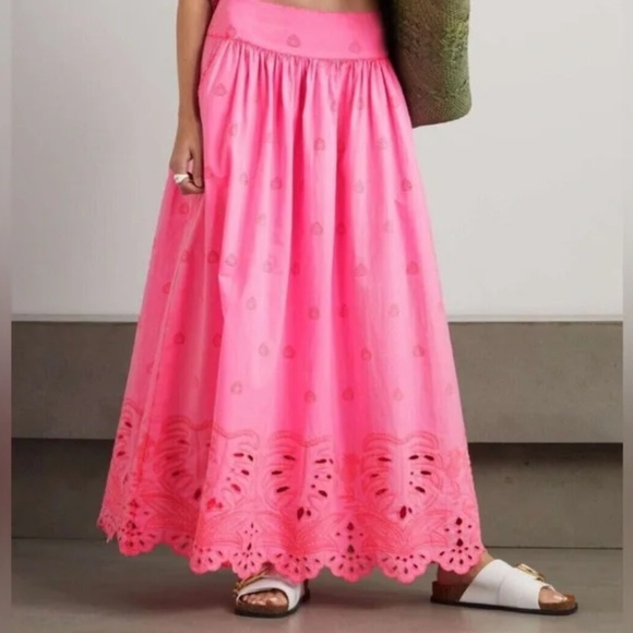FARM Rio Richelieu Neon Pink Maxi Skirt (Medium) - Picture 8 of 8